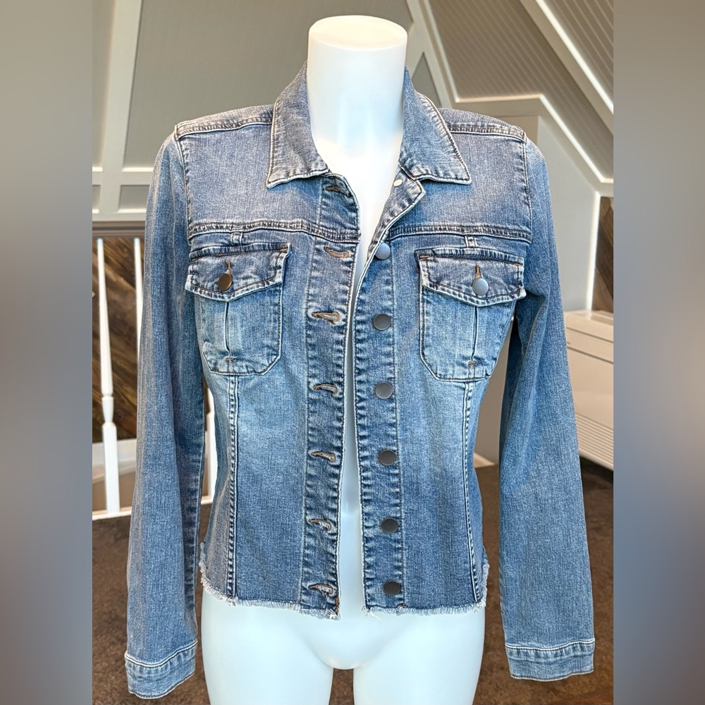 Kut from the Kloth Kara Frayed Denim Jacket
